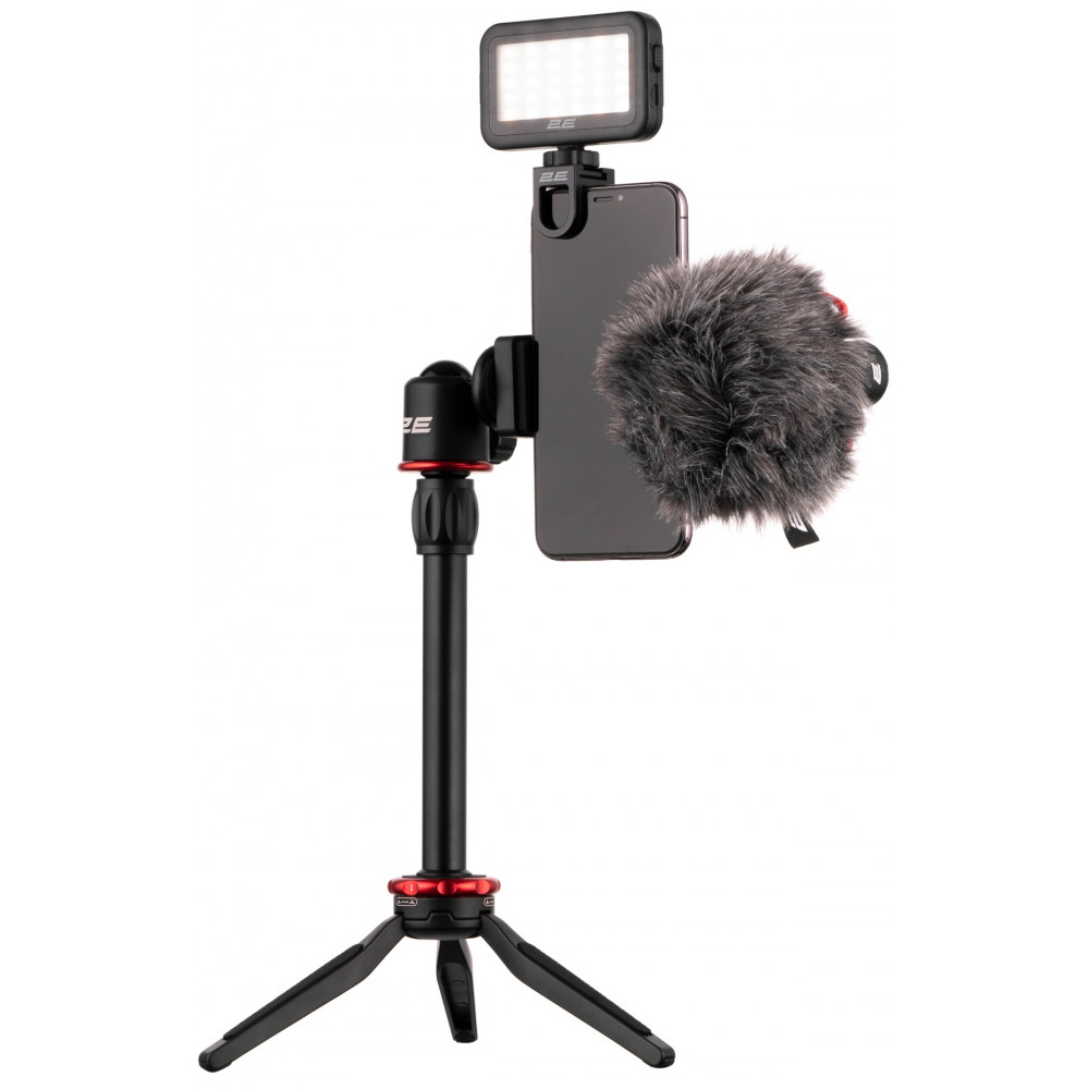 Мікрофон з триподом для мобільних пристроїв 2Е MM011 Vlog KIT, 3.5mm