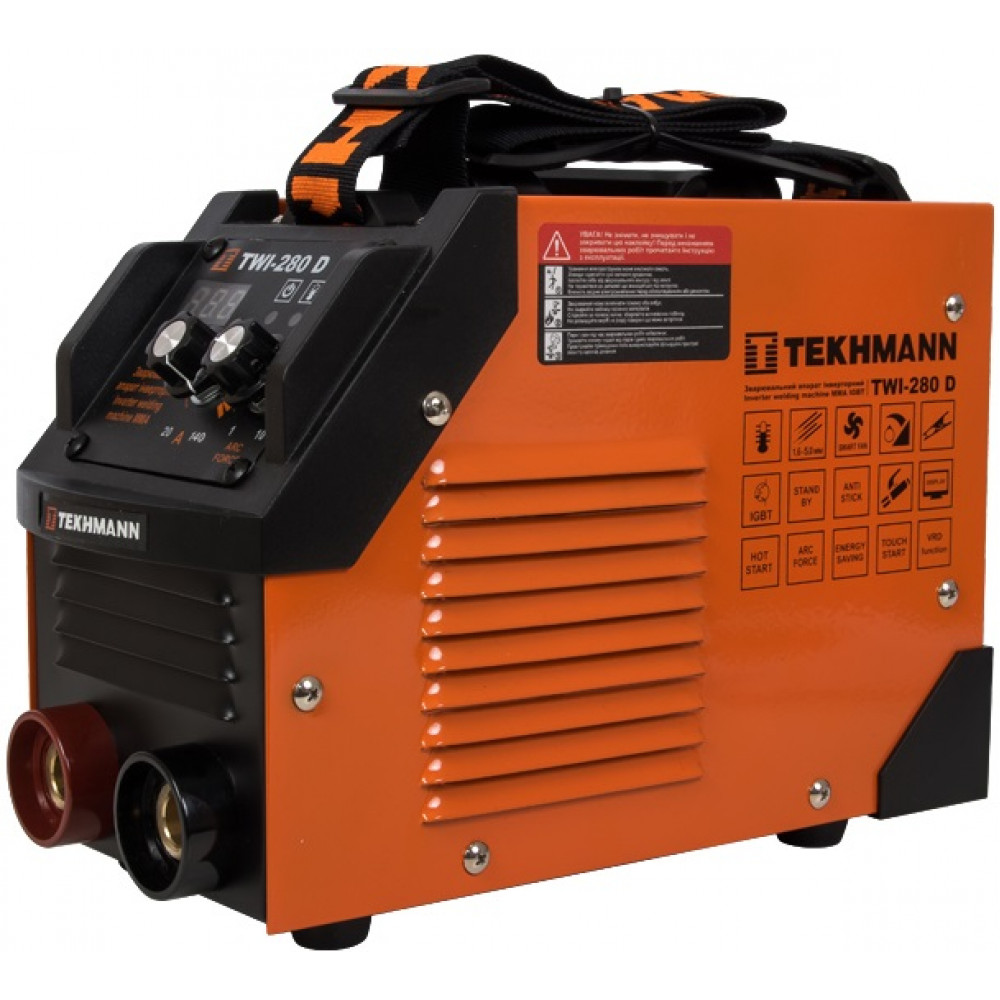 Зварювальний апарат інверторний Tekhmann TWI-280 D 140А 5.2кВт 170-270В форсування дуги 3кг