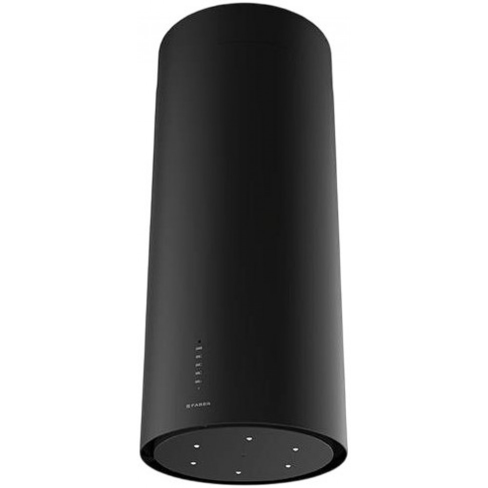 Витяжка Faber купольна, 37см, 1136м.куб/год, Cylindra Plus Bk Matt A37, чорний матовий