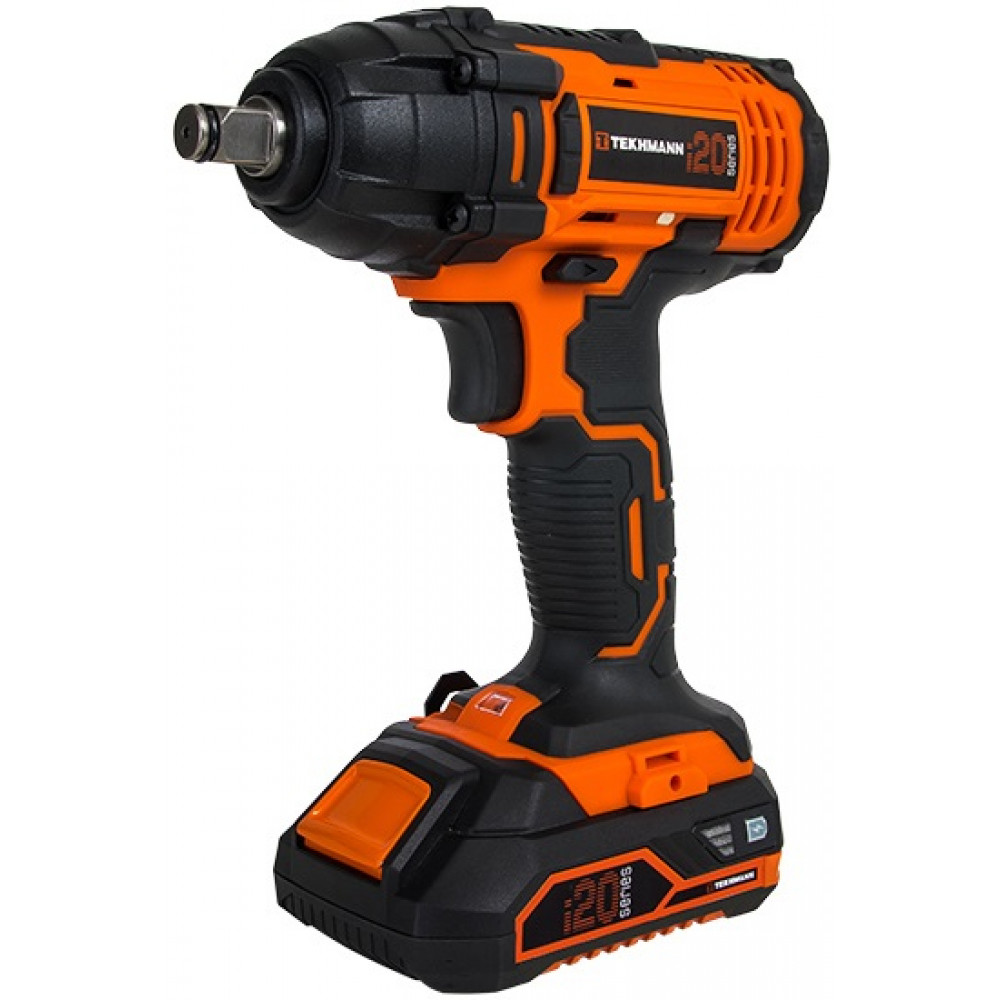 Гайковерт ударний акумуляторний Tekhmann TIW-300/i20 kit 20В АКБ 1x2А·год 300Нм 2800об/хв 1.2кг