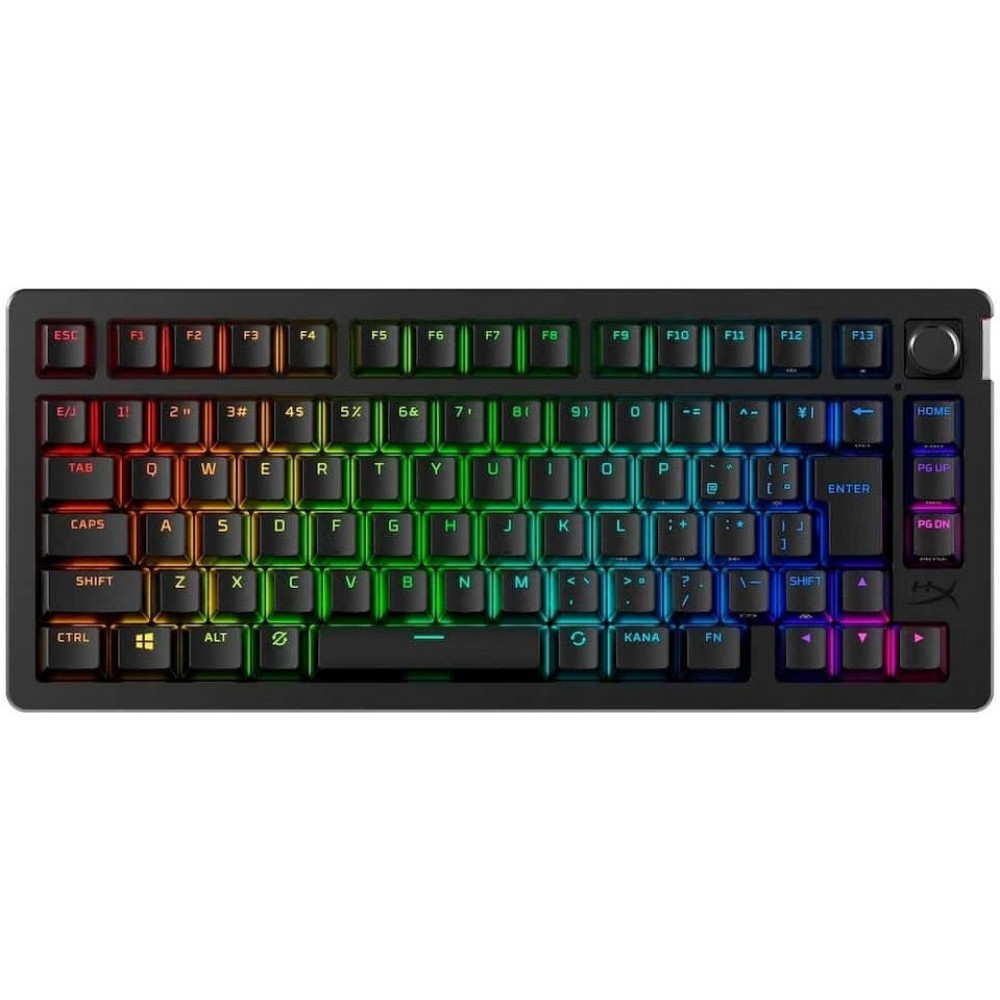 Клавіатура механічна HyperX Alloy Rise 75key, Red, USB-A/WL/BT, EN/UA, RGB, чорний