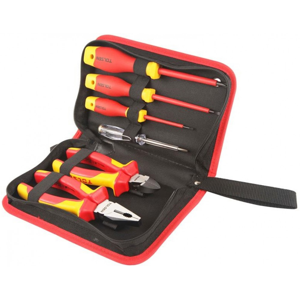 Набір інструментів Tolsen VDE, діелектричний, 6шт, для електрика 1000В, CrV та S2