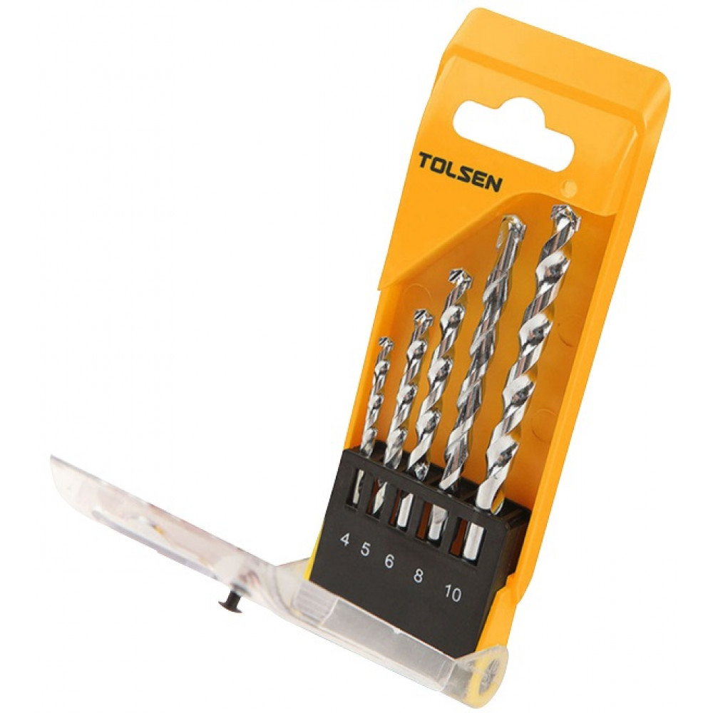 Набір свердел по цеглі Tolsen, 5шт, 4-10мм, кейс