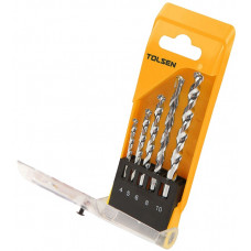Набір свердел по цеглі Tolsen, 5шт, 4-10мм, кейс Набір свердел по цеглі Tolsen, 5шт, 4-10мм, кейс