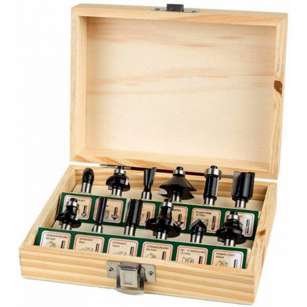 Набір фрез по дереву Tolsen, 15шт, 1/4”,6-28.6мм