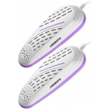 Сушарка для взуття електрична Ardesto, потужність 10Вт, функція озонування, білий+фіолетовий