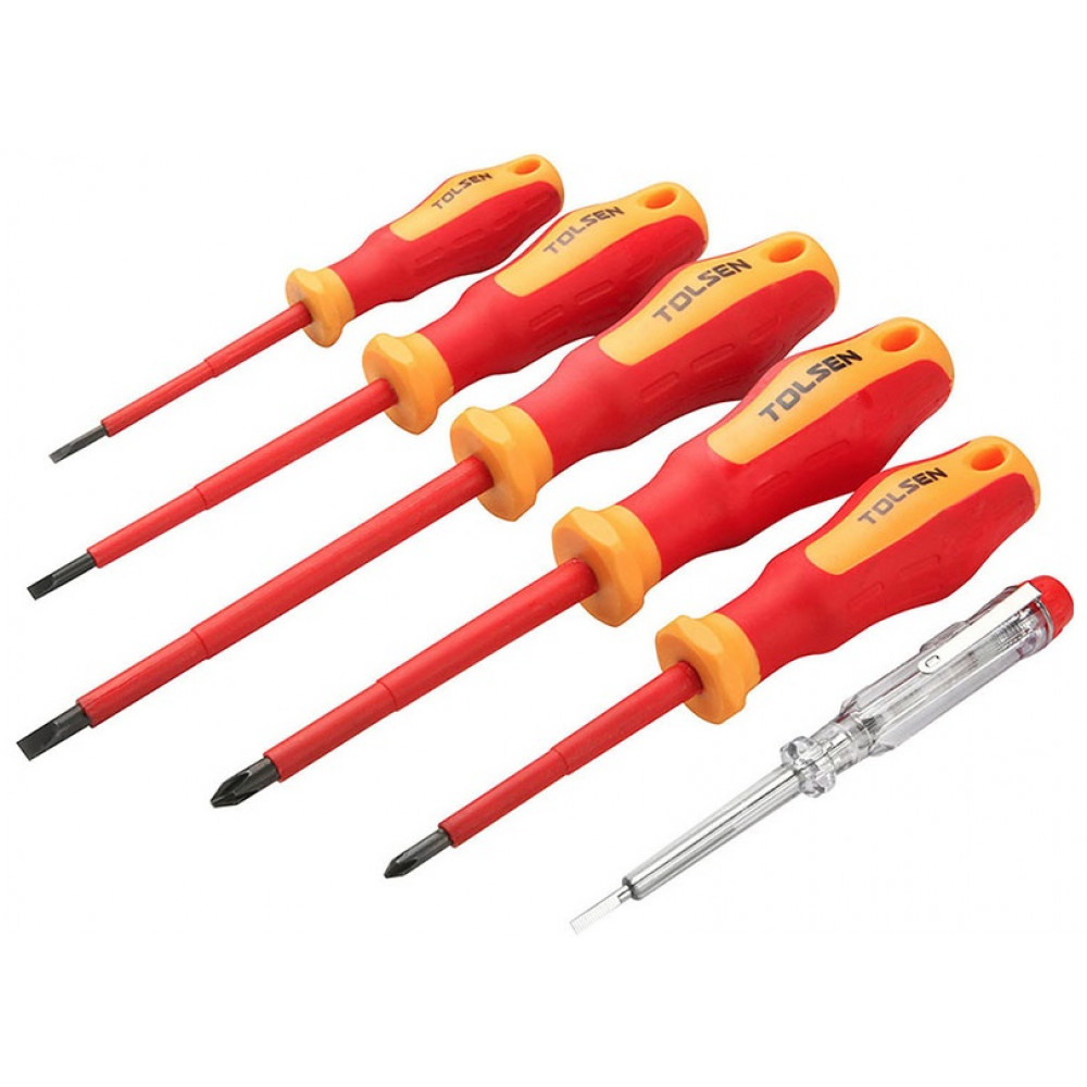 Викрутки Tolsen VDE набір 6шт, діелектричні, PH, PZ, CrV