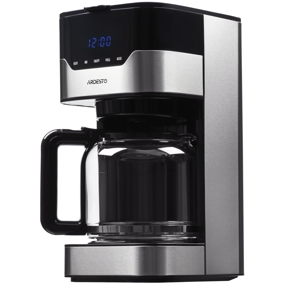 Кавоварка Ardesto крапельна 1.5л, мелена, чорно-сріблястий
