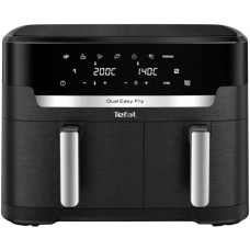 Мультипіч Tefal Dual Easy Fry XXL, 2700Вт, чаша-6.5+4.5л, сенсорне керув., 2 чаши, гриль, пластик, чорний
