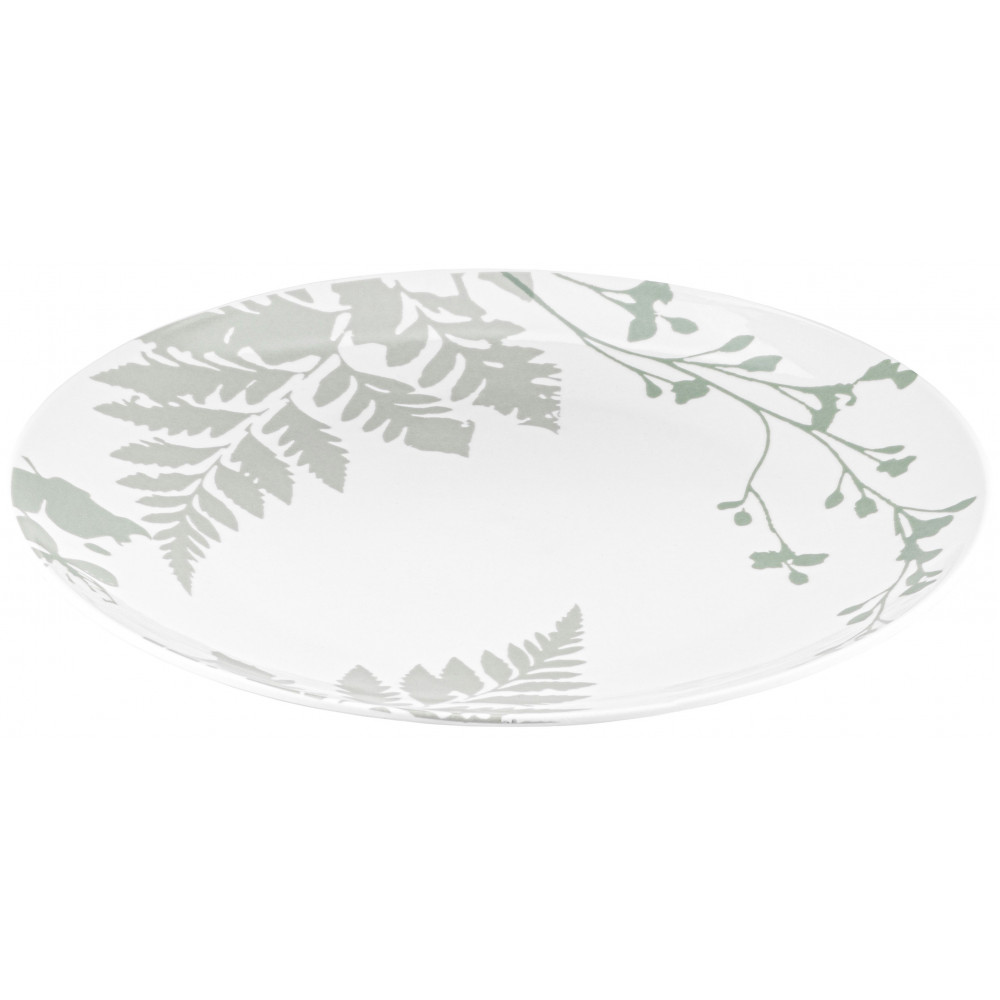 Тарілка десертна Ardesto Capri, 19.2см, порцеляна, біло-зелений