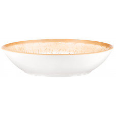 Тарілка супова Ardesto Siena, 790мл, 20см, порцеляна, біло-жовтий