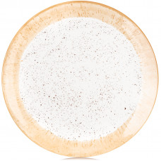 Тарілка обідня Ardesto Siena, 27см, порцеляна, біло-жовтий