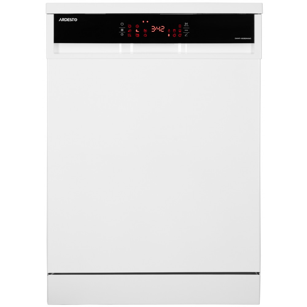 Посудомийна машина ARDESTO, 15компл., А+++, 60см, дисплей, 3й кошик, гігієн.обробка, авт.відкр.дверей, білий