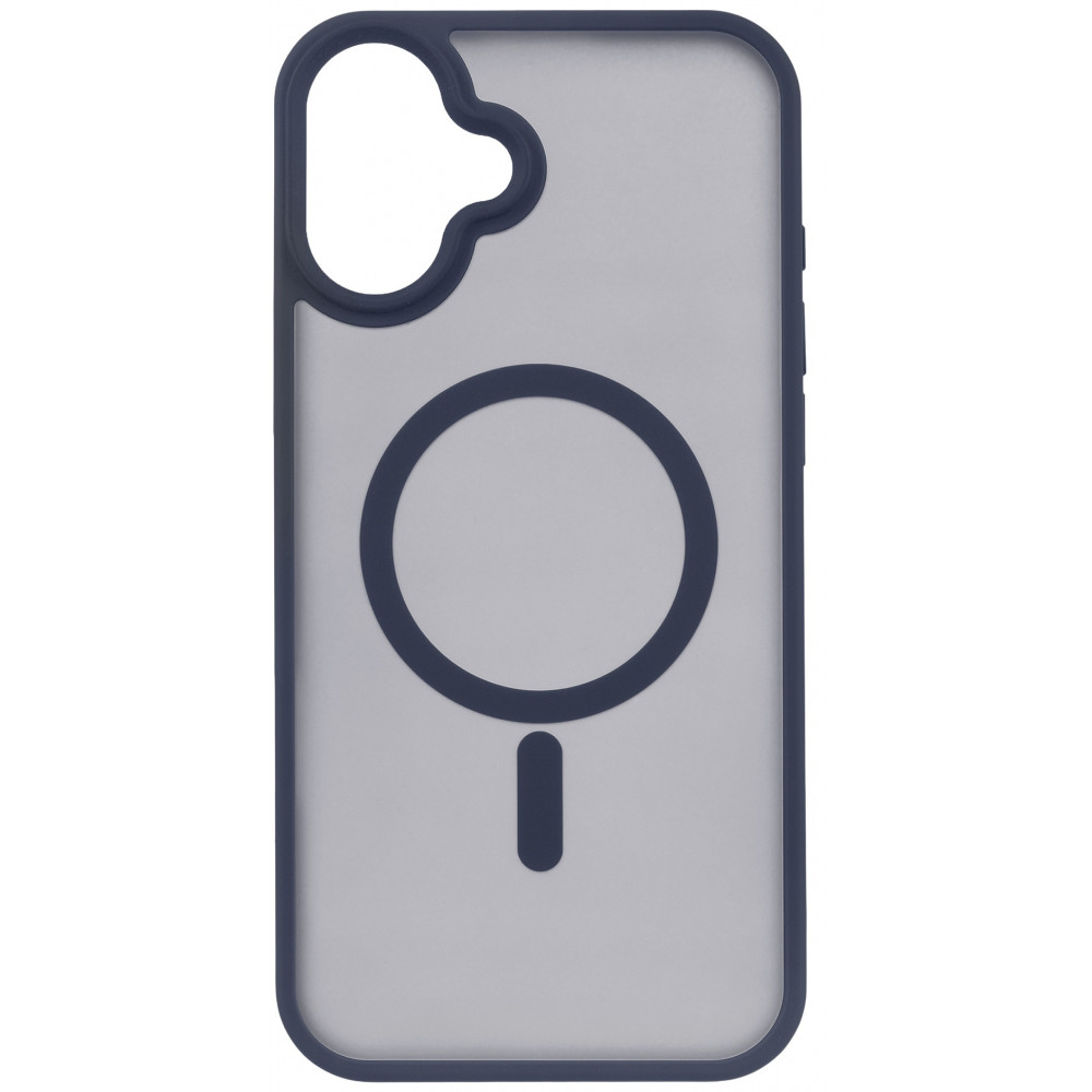 Чохол 2Е Basic для  iPhone 16 Plus, Soft Touch MagSafe Cover, синій темний