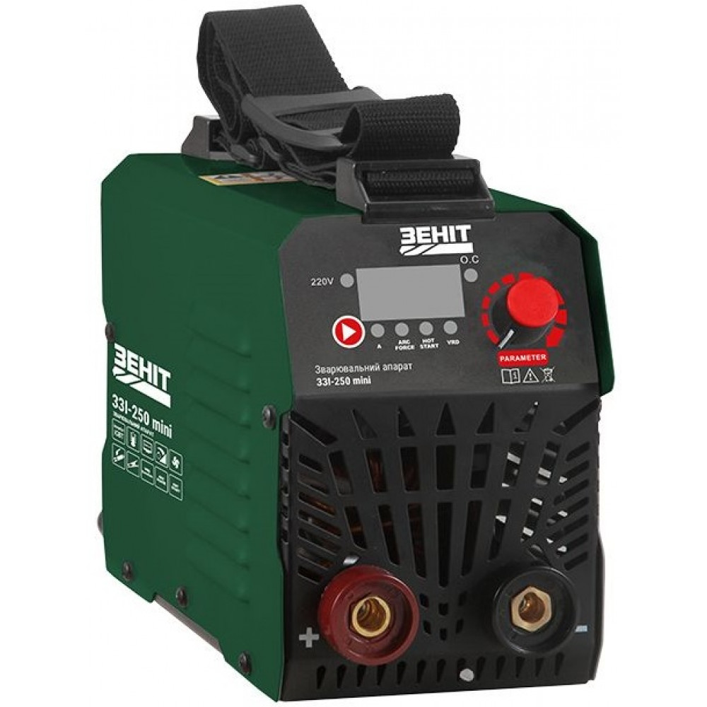 Зварювальний апарат інверторний Зеніт ЗЗІ-250 mini 30-250А 5.1кВА 220В Hot start VRD 2.9кг