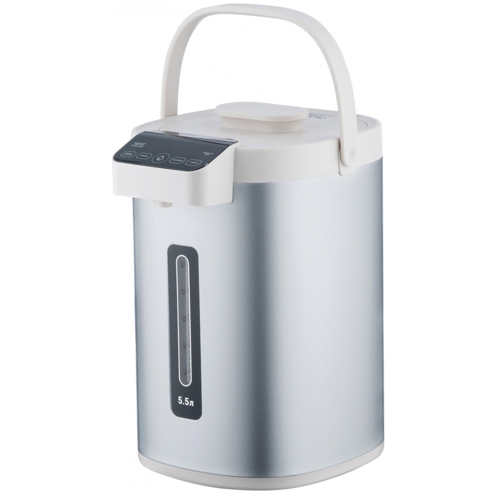 Термопот Ardesto 5.5л, дисплей, нержавіюча сталь+пластик, сіро-білий