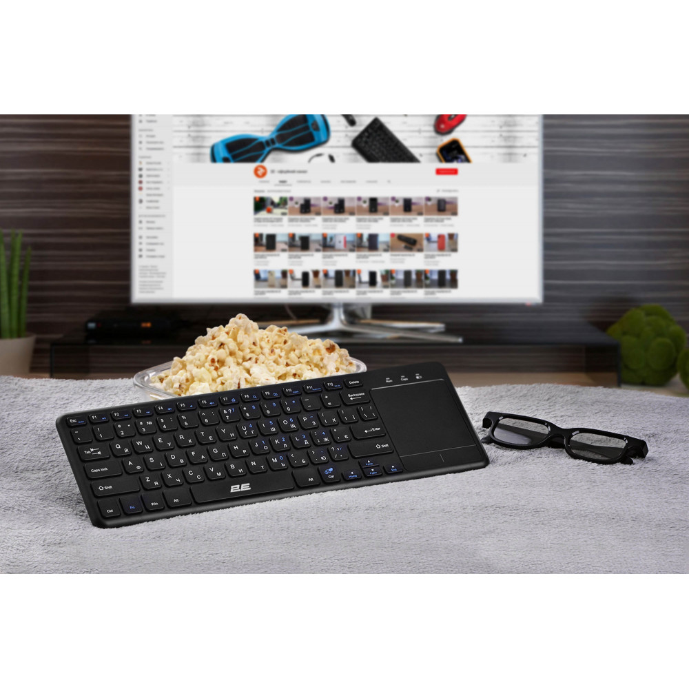Клавіатура ножнична 2E KT100 78key, WL, EN/UK, чорний