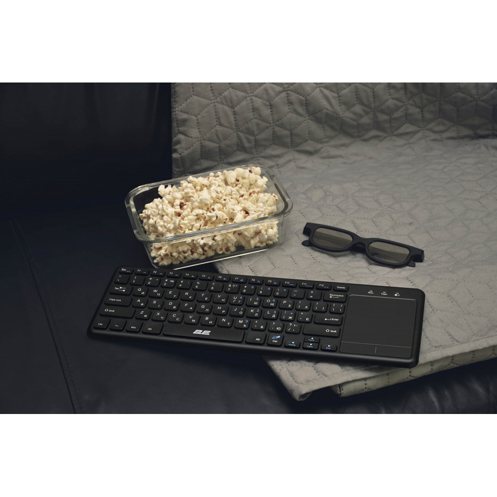 Клавіатура ножнична 2E KT100 78key, WL, EN/UK, чорний