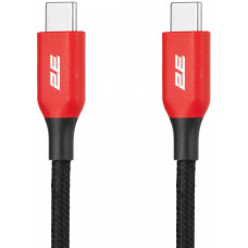 Кабель USB-C > USB-C заряджання/синхронізації 2E 1м, 100Вт Type-C, чорний