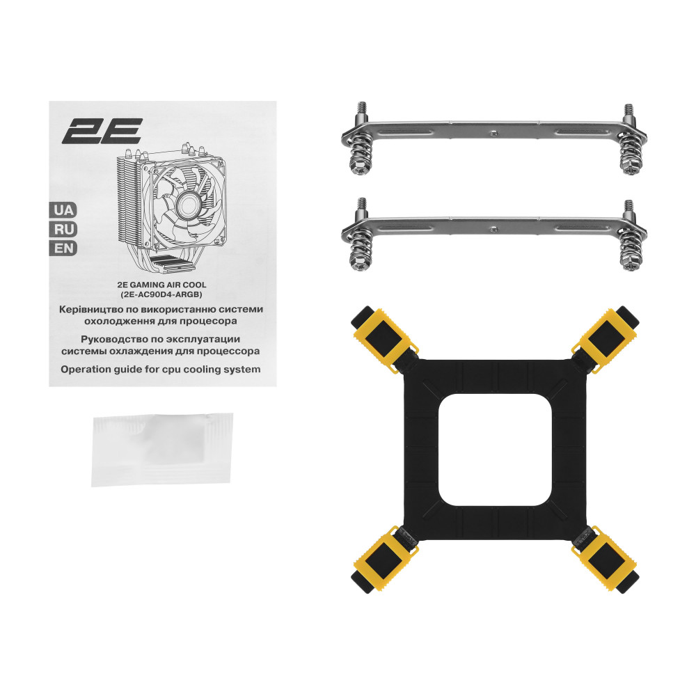 Процесорний кулер  2E GAMING Air Cool AC90D4-ARGB, LGA1851, 1700, 1200, 1366, 115x, AM5, AM4, AM3, AM3+, 4pin PWM, TDP 130W