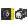 Корпусні вентилятори 2E GAMING Air Cool Magic Mirror ACF120MB-ARGB, 3x120мм, 2000rpm, 4pin PWM +5VARGB, 20.5dBa, чорний