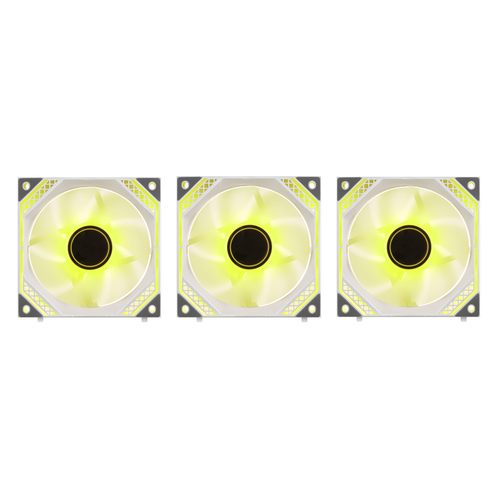 Корпусні вентилятори 2E GAMING Air Cool Magic Mirror ACF120MW-ARGB, 3x120мм, 2000rpm, 4pin PWM +5VARGB, 20.5dBa, білий