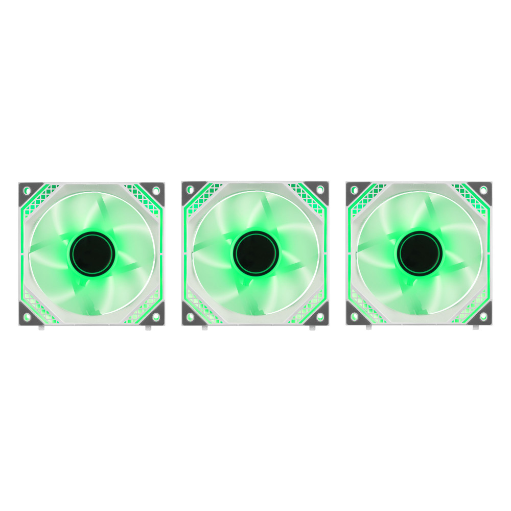 Корпусні вентилятори 2E GAMING Air Cool Magic Mirror ACF120MW-ARGB, 3x120мм, 2000rpm, 4pin PWM +5VARGB, 20.5dBa, білий