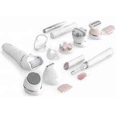 Епілятор Philips Beauty Set Series 9000 дисковий, акумуляторний , пінцет.-32, волог.+сух., насадок-8, футляр, пінцет, тример, білий