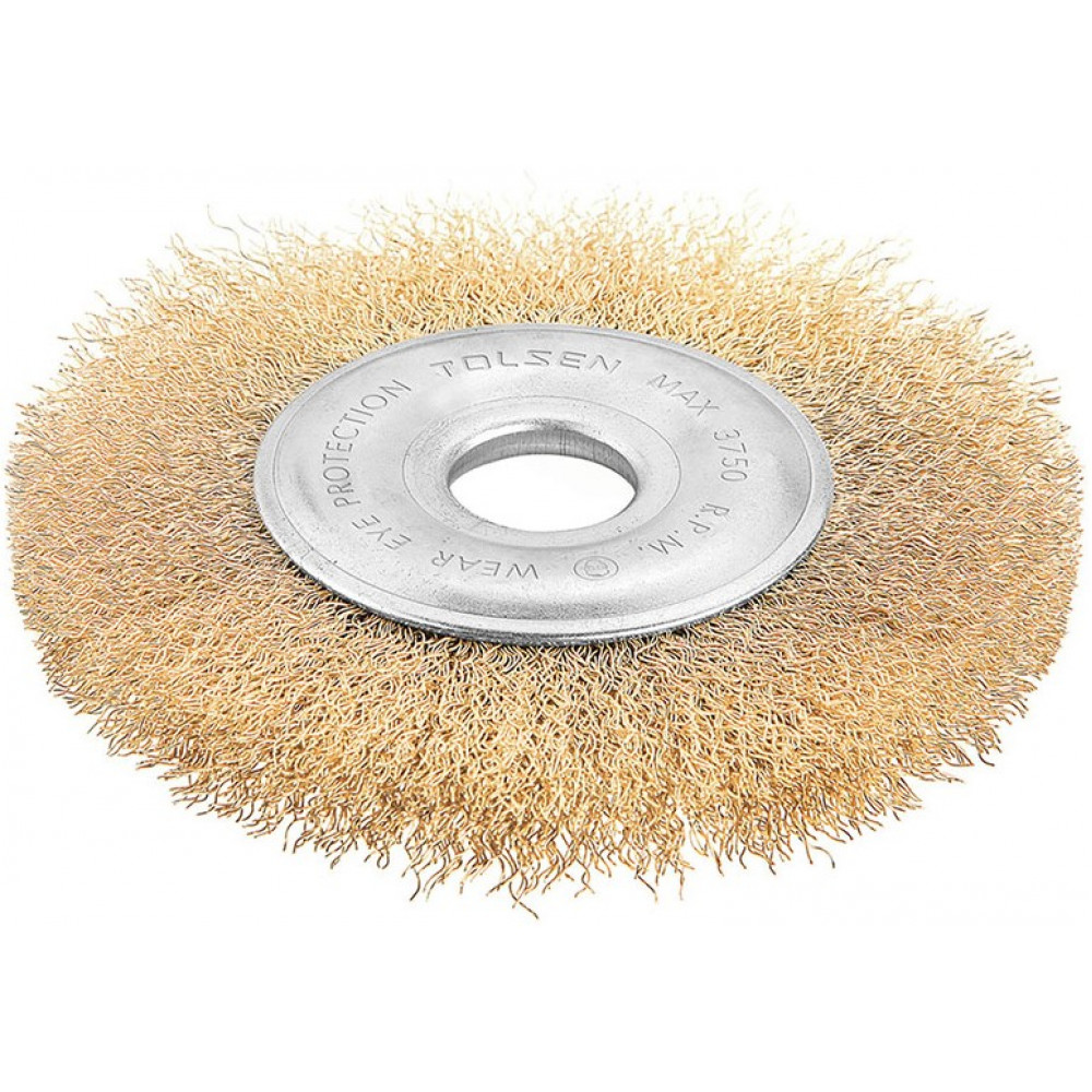 Щітка дискова Tolsen Профі, рифлений дріт 0.3мм, діаметр 125мм, посадковий розмір 22.2мм