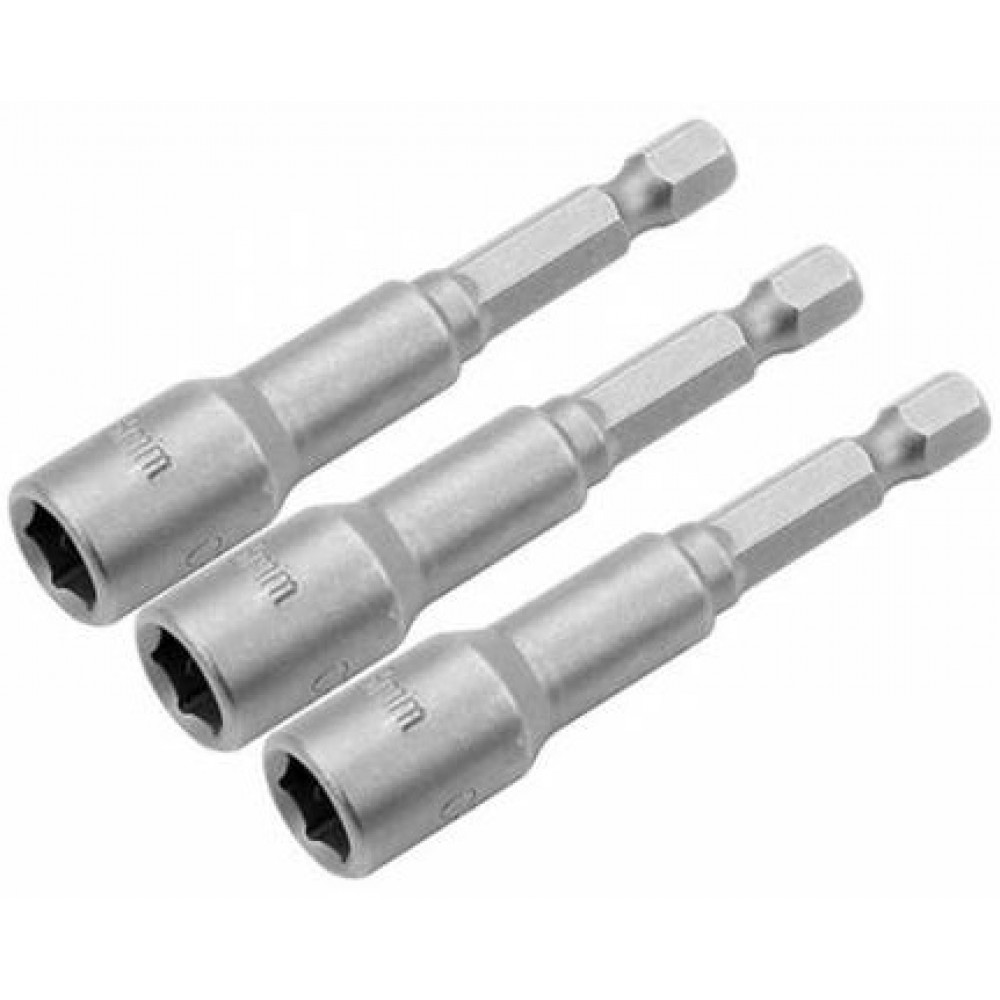 Головки торцеві Tolsen магнітні, набір 3шт, 1/4