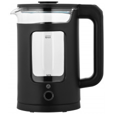 Електрочайник Ardesto 1.5л, скло+пластик, чорний Електрочайник Ardesto 1.5л, скло+пластик, чорний