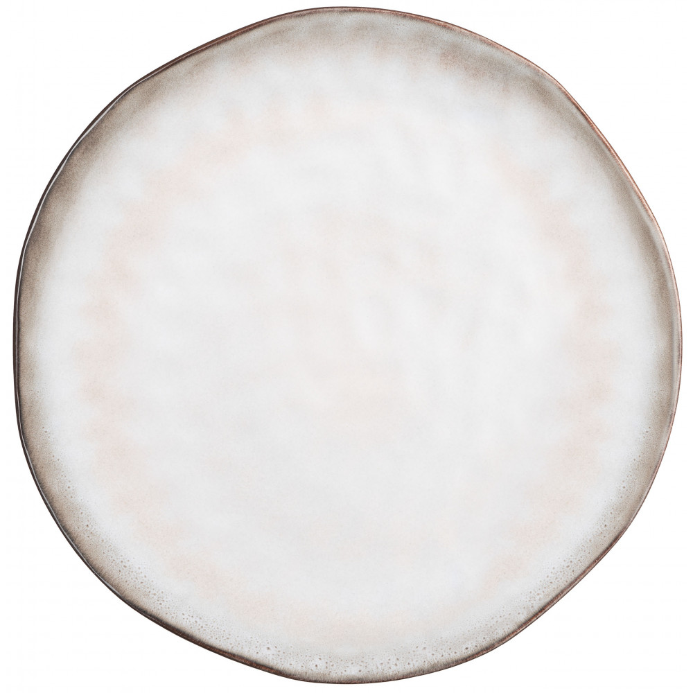 Тарілка обідня Ardesto Umbria, 27см, кераміка, сірий світлий