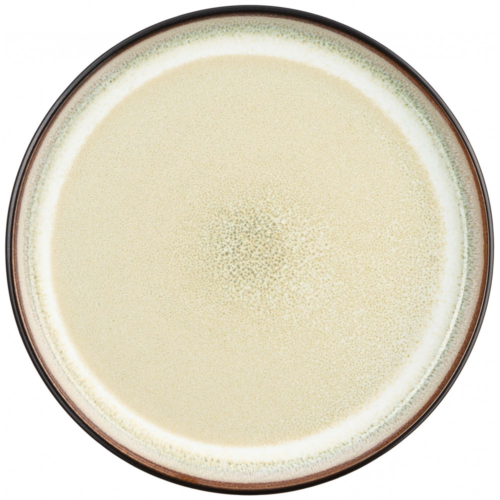 Тарілка десертна Ardesto Bolzano, 20.3см, кераміка, чорно-зелений