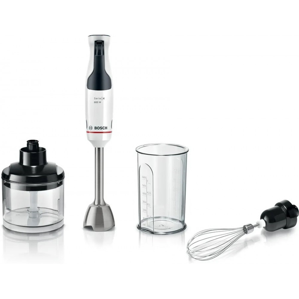 Блендер Bosch заглибний 600Вт, подрібнювач, вінчик, білий