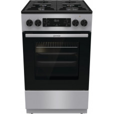 Плита Gorenje комбінована, 70л, 50x60см, дисплей, чавун, нерж