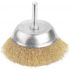 Щітка чашкова Tolsen Профі, торцева, рифлений дріт 0.3мм, 75мм, з хвостовиком 6.35мм(1/4 Щітка чашкова Tolsen Профі, торцева, рифлений дріт 0.3мм, 75мм, з хвостовиком 6.35мм(1/4