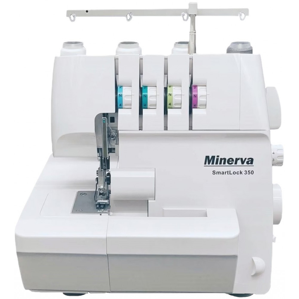 Оверлок MINERVA  SmartLock 350, 91Вт, 13 оп., (4, 3, 2-х ниткові шви), білий