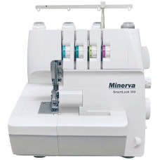 Оверлок MINERVA  SmartLock 350, 91Вт, 13 оп., (4, 3, 2-х ниткові шви), білий