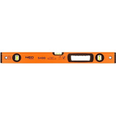 Рівень Neo Tools S 400 алюмінієвий, 60см, 3 капсули, 1 отвір для рук