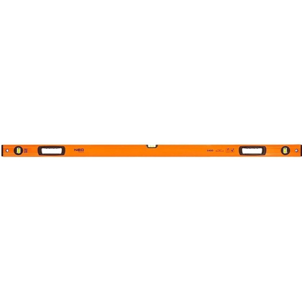 Рівень Neo Tools S 400 алюмінієвий, 150см, 3 капсули, 2 отвори для рук