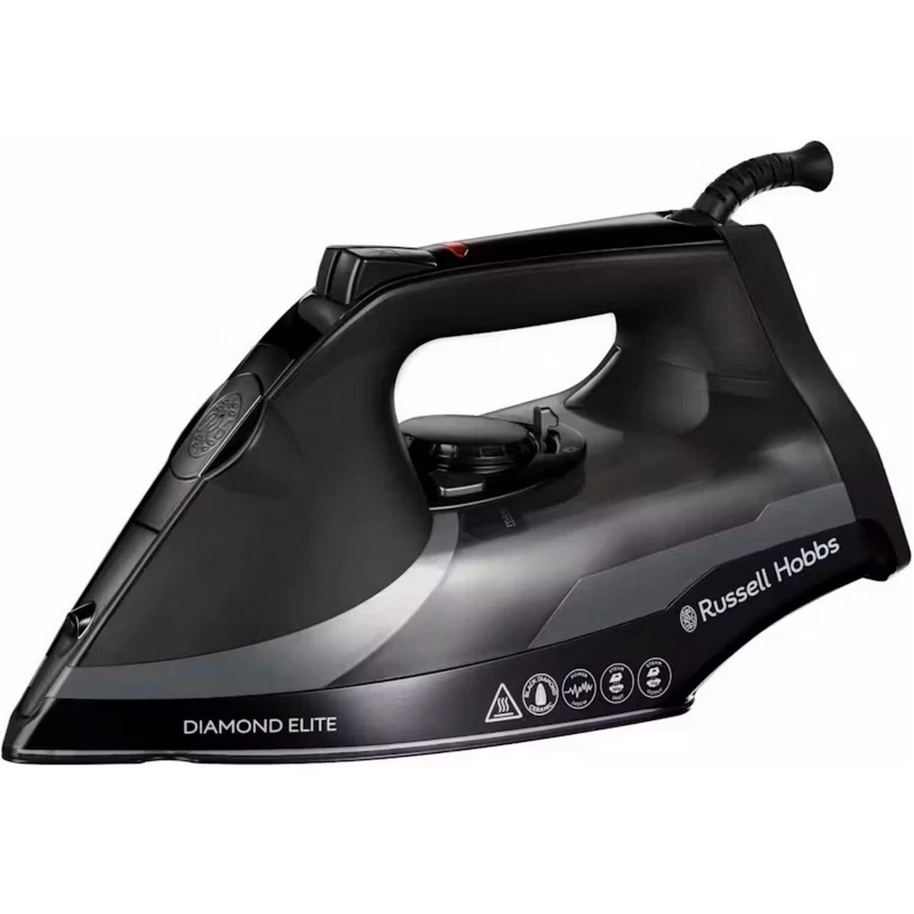 Праска Russell Hobbs Diamond Elite, 3100Вт, 350мл, паровий удар -220гр, самоочищування, керам. підошва, чорний