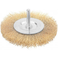 Щітка дискова Tolsen Профі, рифлений дріт 0.3мм, 75мм, хвостовиком 6.35мм(1/4 Щітка дискова Tolsen Профі, рифлений дріт 0.3мм, 75мм, хвостовиком 6.35мм(1/4