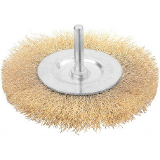 Щітка дискова Tolsen Профі, рифлений дріт 0.3мм, 50мм, хвостовиком 6.35мм(1/4 Щітка дискова Tolsen Профі, рифлений дріт 0.3мм, 50мм, хвостовиком 6.35мм(1/4