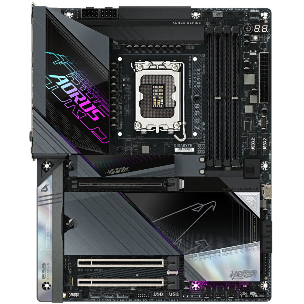 Материнська плата GIGABYTE Z890 AORUS MASTER s1851 Z890 4xDDR5 M.2 USB Type-C Wi-Fi BT ATX