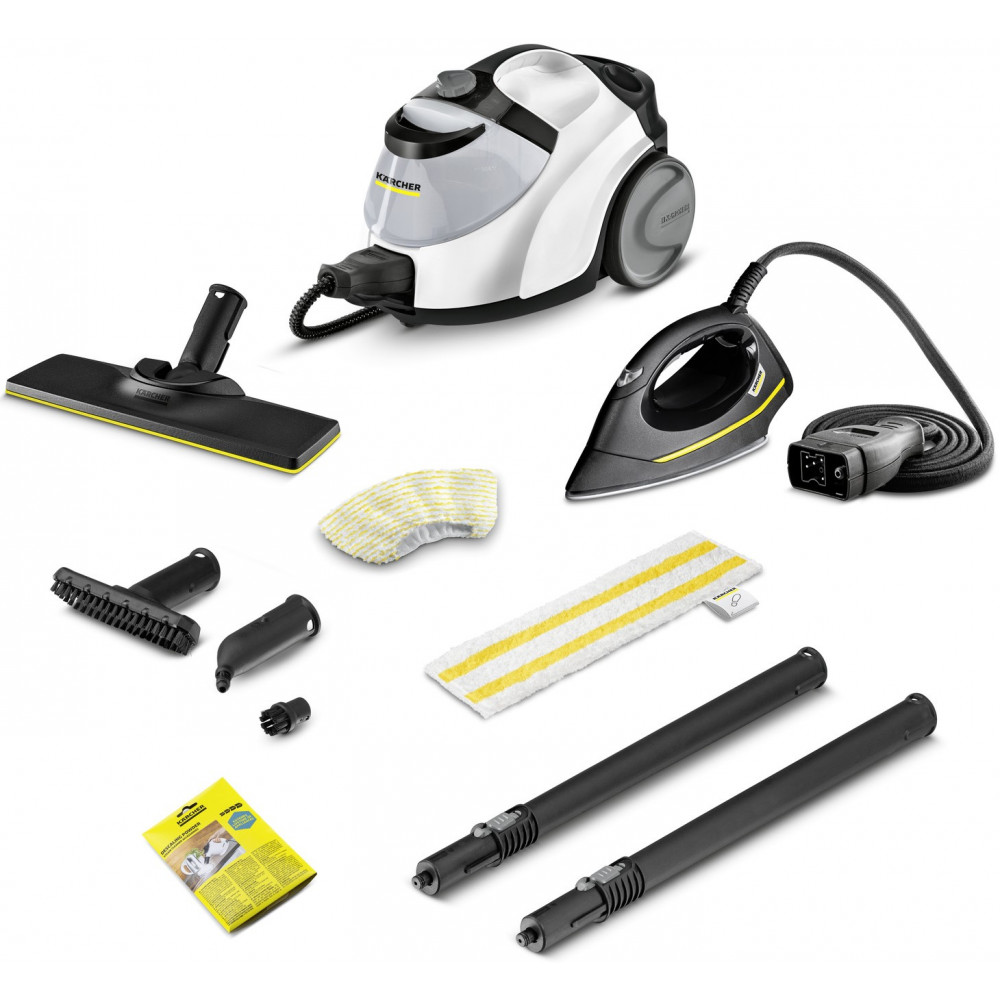 Пароочисник Karcher SC 5 EasyFix Iron, 2250Вт, 1500мл, 4.2Бар, праска,швабра, білий