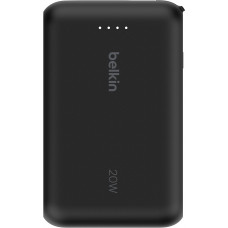 Акумулятор портативний літій-іонний Power Bank Belkin 10000мА·год, 20Вт, з інтегрованим кабелем USB-C, чорний