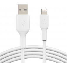 Кабель USB-A > Lightning заряджання/синхронізації Belkin 1м, 12Вт, PVC, (2 Pack), білий