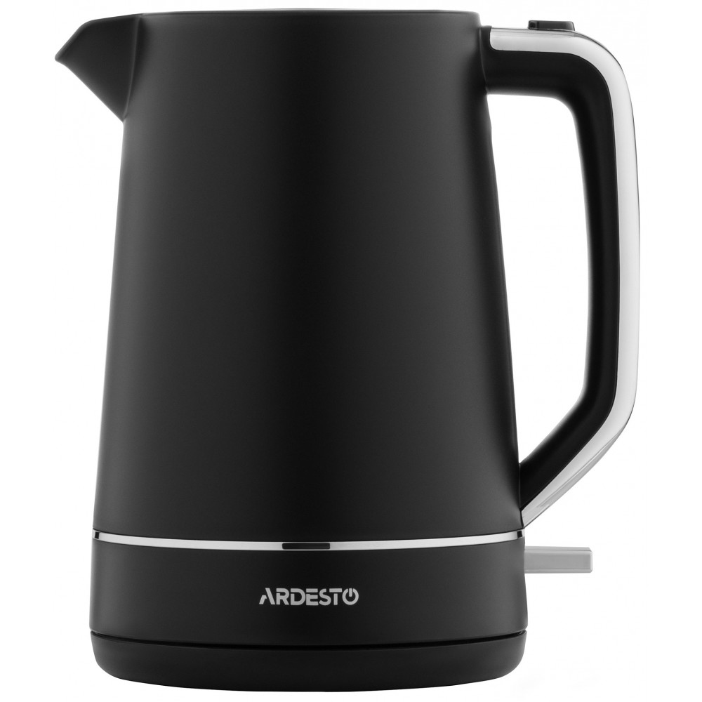 Електрочайник Ardesto Timeless Elegance, 1.7л, Otter, пластик, чорний матовий