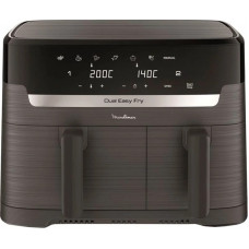 Мультипіч Moulinex Dual Easy Fry, 2700Вт, чаша-5.2+3.1л, сенсорне керув., 2 чаши, гриль, пластик, темно-сірий