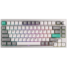 Клавіатура механічна Lemokey  P1 Pro 84Key, Keychron Super Banana, WL/BT/USB-A, QMK/VIA, Hot-Swap, EN/UKR, RGB,  Knob, Space Silver